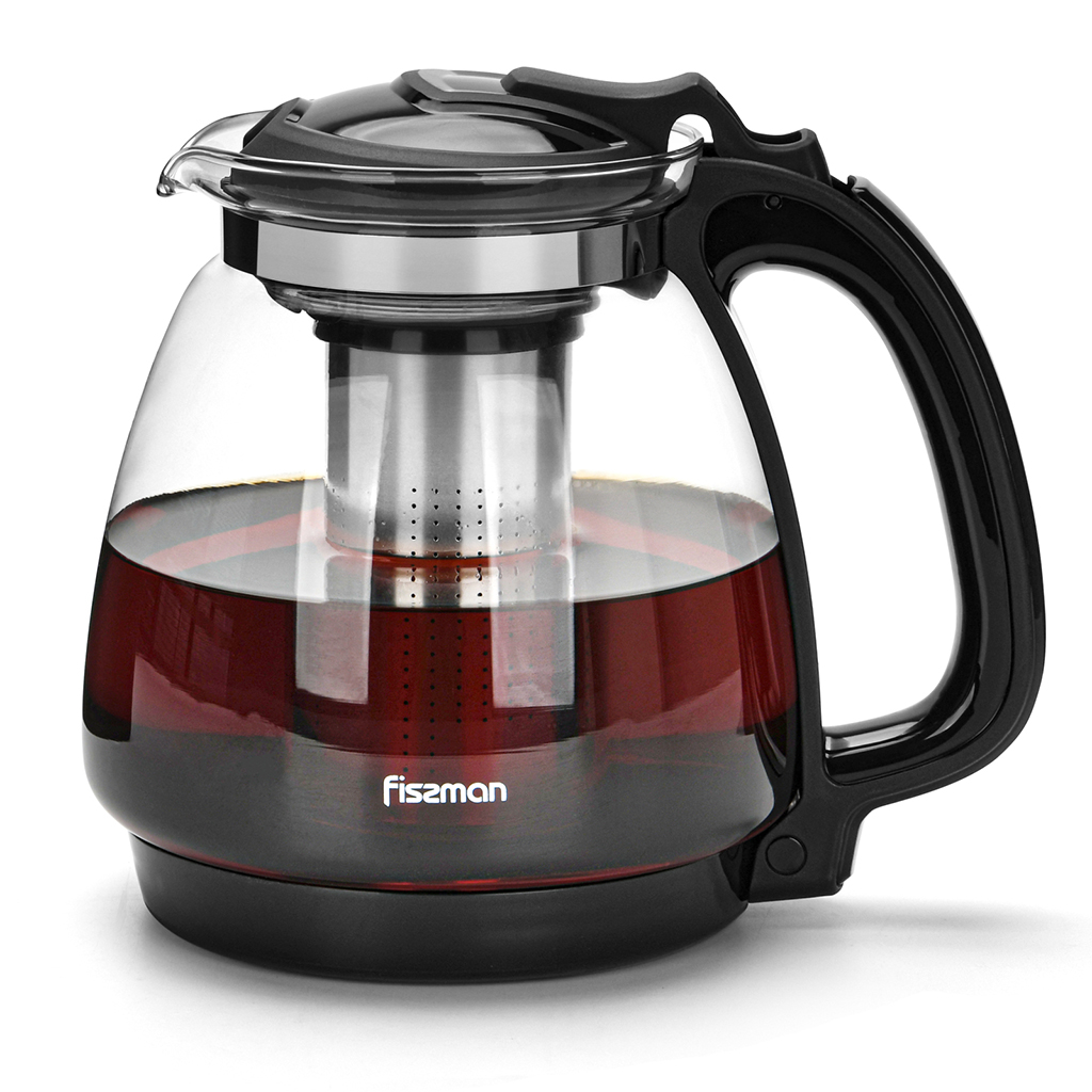 Tējkanna 2000 ml ar tērauda filtru (stikls)
