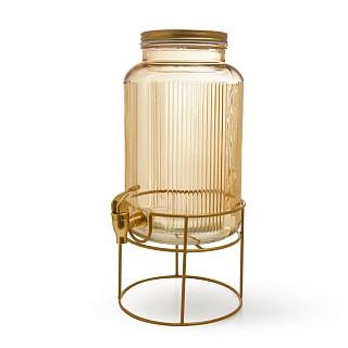 Dzēriena trauks ar dozatoru 5,8 l ar statīvu (stikls)