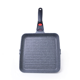 Grilpanna LA GRANITE 28x4,5 cm ar noņemamu rokturi  (alumīnijs)