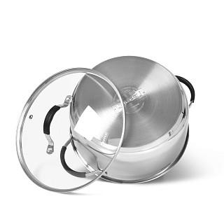 Katls MAGNIFICA 18x8.5 cm/2100 ml ar stikla vāku (nerūsējošais tērauds)