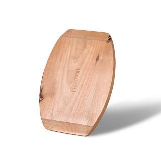 Panna ar diviem rokturiem 18x4,5 cm un koka paliktni (čuguns)