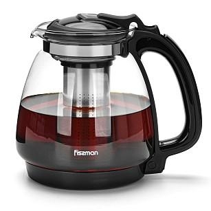 Tējkanna 2000 ml ar tērauda filtru (stikls)