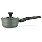 Katliņš ar garo rokturi BRILLIANT 16x7,5 cm/1300 ml ar noņemamu rokturi un stikla vāku (alumīnij)