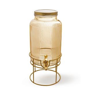 Dzēriena trauks ar dozatoru 5,8 l ar statīvu (stikls)