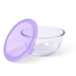 Stikla bļoda ar vāku 21x10 cm/2100 ml