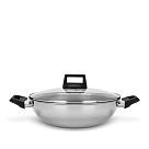 Wok panna IRON CHEF 28x8,5cm / 3,54l (nerūsējošais tērauds ar nepiedegošu pārklājumu)