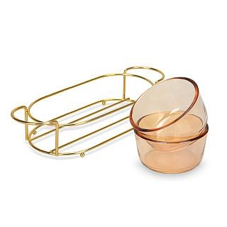 Bļodiņu komplekts 2 gab. metāla statīvā, art. 16390