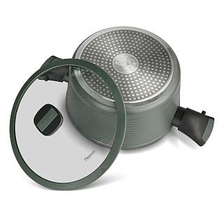 Katls BRILLIANT 24x12 cm/4500 ml ar noņemamiem rokturiem un stikla vāku (alumīnijs)