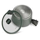 Katls BRILLIANT 20x10 cm/2600 ml ar noņemamiem rokturiem un stikla vāku (alumīnijs)