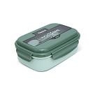 Pusdienu kastīte ar 3 nodalījumiem 21.5x15x8 cm / 1100 ml (plastmasa), art. 16741