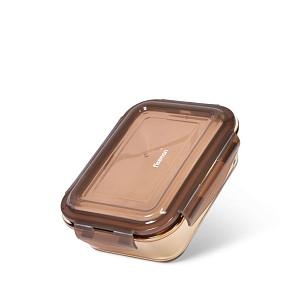 Stikla trauks ar vāku 17x12x5 cm/640 ml