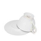 Tasīšu komplekts NOEMI 300 ml x 2 gab. ar apakštasītēm (kaula porcelāns)