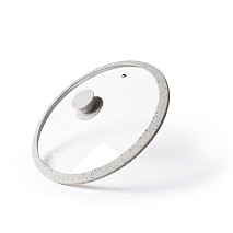 Stikla vāks ARCADES 24 cm, gaiši pelēks