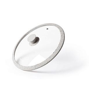 Stikla vāks ARCADES 24 cm, gaiši pelēks