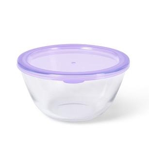 Stikla bļoda ar vāku 21x10 cm/2100 ml
