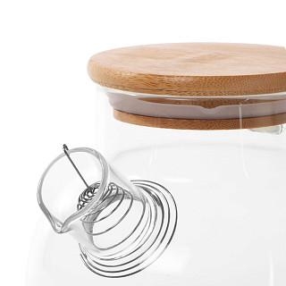 Tējkanna 1200 ml ar tērauda filtru un bambusa vāku