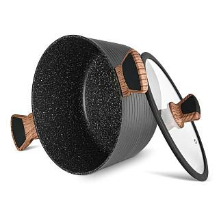 Katls DIAMOND 20x10 cm / 2,6 l ar stikla vāku (alumīnijs)