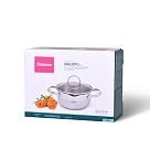 Katls CALLISTO 18x8,5 cm/1900 ml ar stikla vāku (nerūsējošais tērauds)