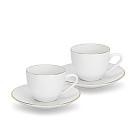 Komplekts krūze ar apakštasīti Floree 120 ml/ 2 gab.  (porcelāns)