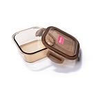 Stikla trauks ar vāku 13x13x5 cm/520 ml