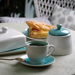 Tasīte ar apakštasīti CELINE 220 ml (keramika)