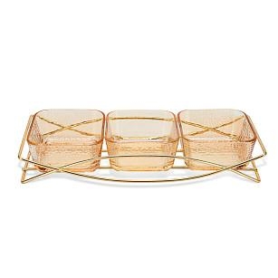 Bļodiņu komplekts 3 gab. metāla statīvā, art. 16392