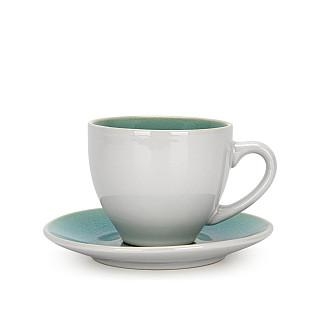 Tasīte ar apakštasīti CELINE 220 ml (keramika)