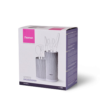 Nažu statīvs ar 2 nodalījumiem 11x11x22 cm peleks marmors (plastmasa)