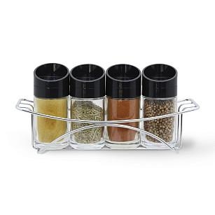 Komplekts garšvielām 4x100 ml uz paliktņa (stikls), art. 6431
