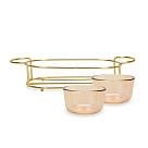 Bļodiņu komplekts 2 gab. metāla statīvā, art. 16390