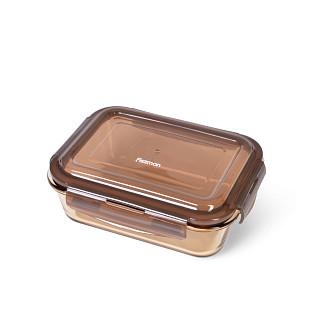 Stikla trauks ar vāku 17x12x5 cm/640 ml