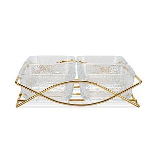 Bļodiņu komplekts 4 gab. metāla statīvā, art. 16393