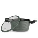 Katls BRILLIANT 24x12 cm/4500 ml ar noņemamiem rokturiem un stikla vāku (alumīnijs)