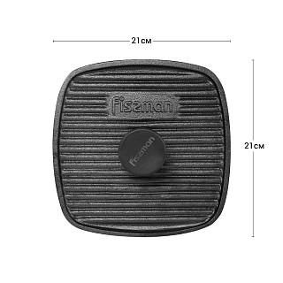 Grilpannas prese 21x21 cm kvadrātveida  (čuguns)