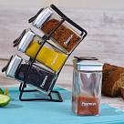 Komplekts garšvielām 6x110 ml uz paliktņa (stikls), art. 6434