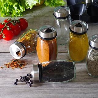 Komplekts garšvielām 6x110 ml uz paliktņa (stikls), art. 6432