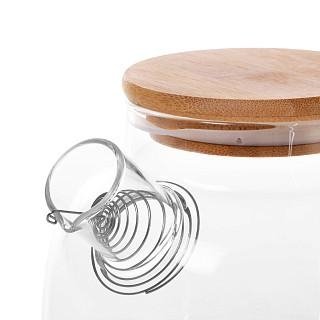 Tējkanna 800ml ar tērauda filtru un bambusa vāku
