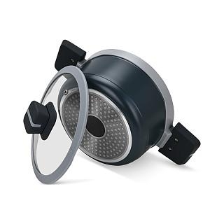 Katls Luxuria 20x10cm / 2,5l ar stikla vāku (alumīnijs)