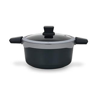 Katls Luxuria 24x12cm / 4,5l ar stikla vāku (alumīnijs)