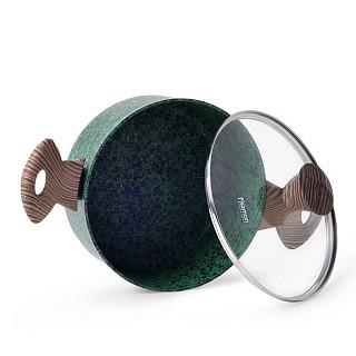 Katls MALACHITE 24x10,9cm/4700 ml ar stikla vāku (alumīnijs)