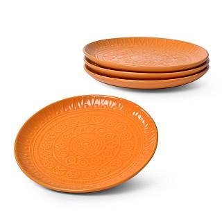 Trauku komplekts MOTIF 16 piederumi, dzeltens (keramika)