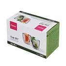 Dubultā stikla glāžu komplekts 80ml