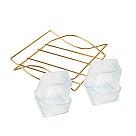 Bļodiņu komplekts 4 gab. metāla statīvā, art. 16393