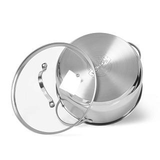 Katls LUMINOSA 24x11,5 см/5100 ml ar stikla vāku (nerūsējošais tērauds)