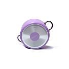 Katls MINI CHEF 18x8cm/1800 ml  ar stikla vāku, lillā (alumīnijs)