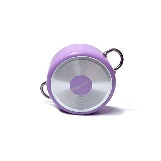 Katls MINI CHEF 18x8cm/1800 ml  ar stikla vāku, lillā (alumīnijs)