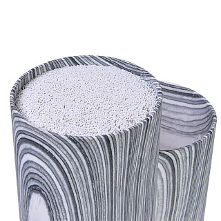 Nažu statīvs ar 2 nodalījumiem 11x11x22 cm peleks marmors (plastmasa)