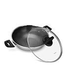 Wok panna IRON CHEF 28x8,5cm / 3,54l (nerūsējošais tērauds ar nepiedegošu pārklājumu)