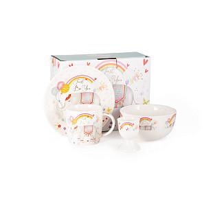 Trauku komplekts 4 pied. 17 / 13 cm (porcelāns)