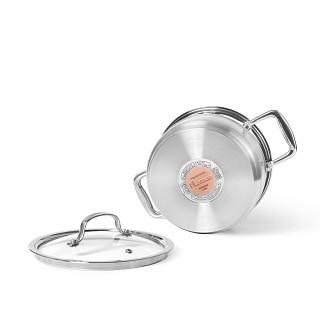 Katls NORDIA 24x14 сm/6400 ml ar stikla vāku  (nerūsējošais tērauds)